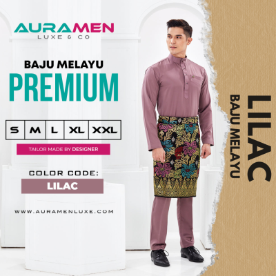 Baju Melayu AuraMen Luxe - Lilac