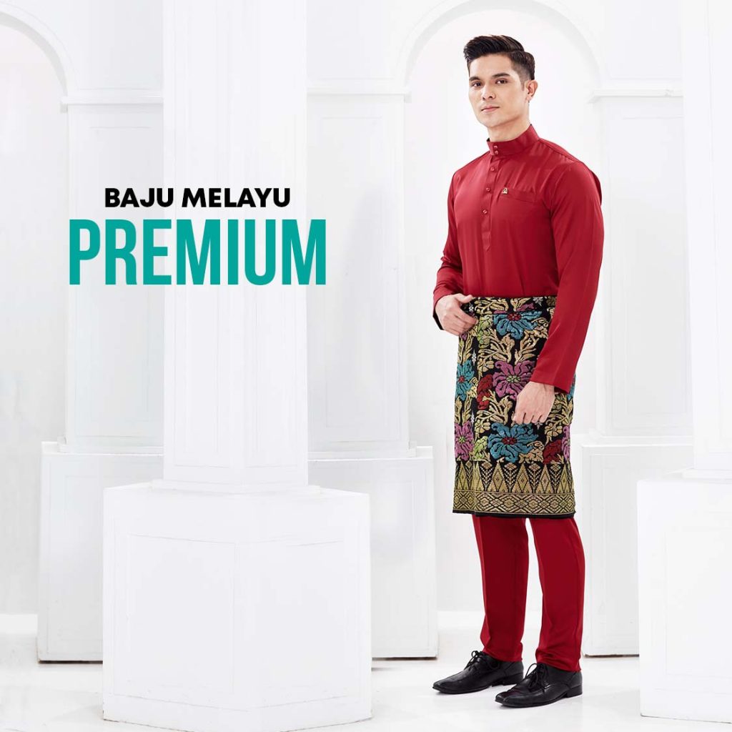 Baju Melayu AuraMen Luxe - Red