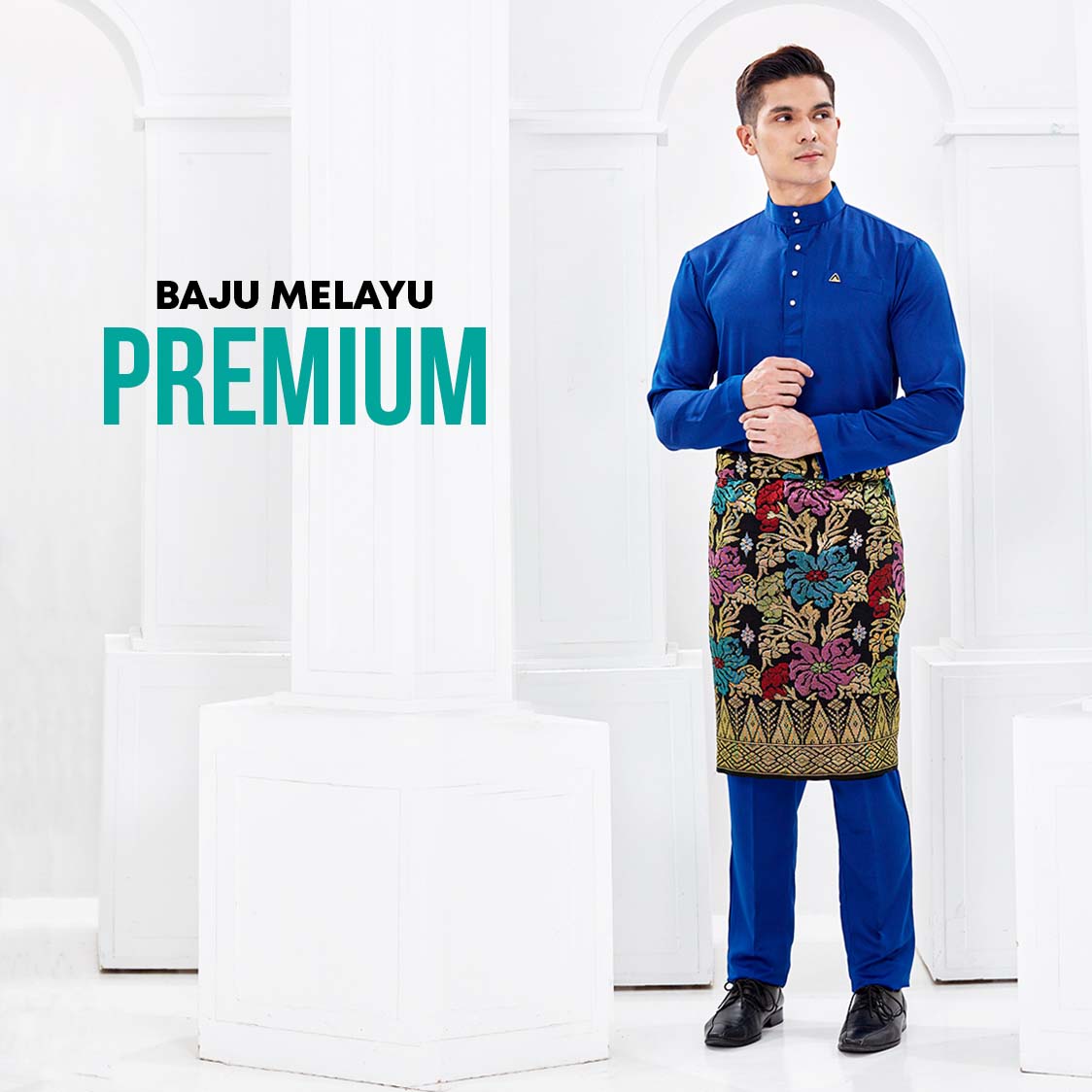 Baju Melayu AuraMen Luxe - Royale Blue