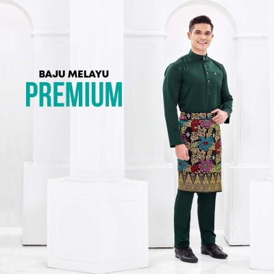Baju Melayu AuraMen Luxe - Emerald Green