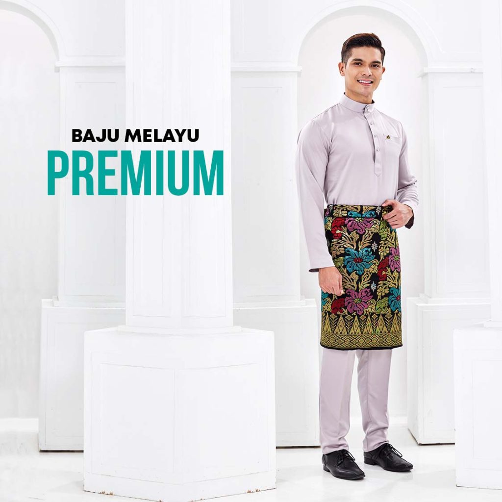 Baju Melayu AuraMen Luxe - Grey