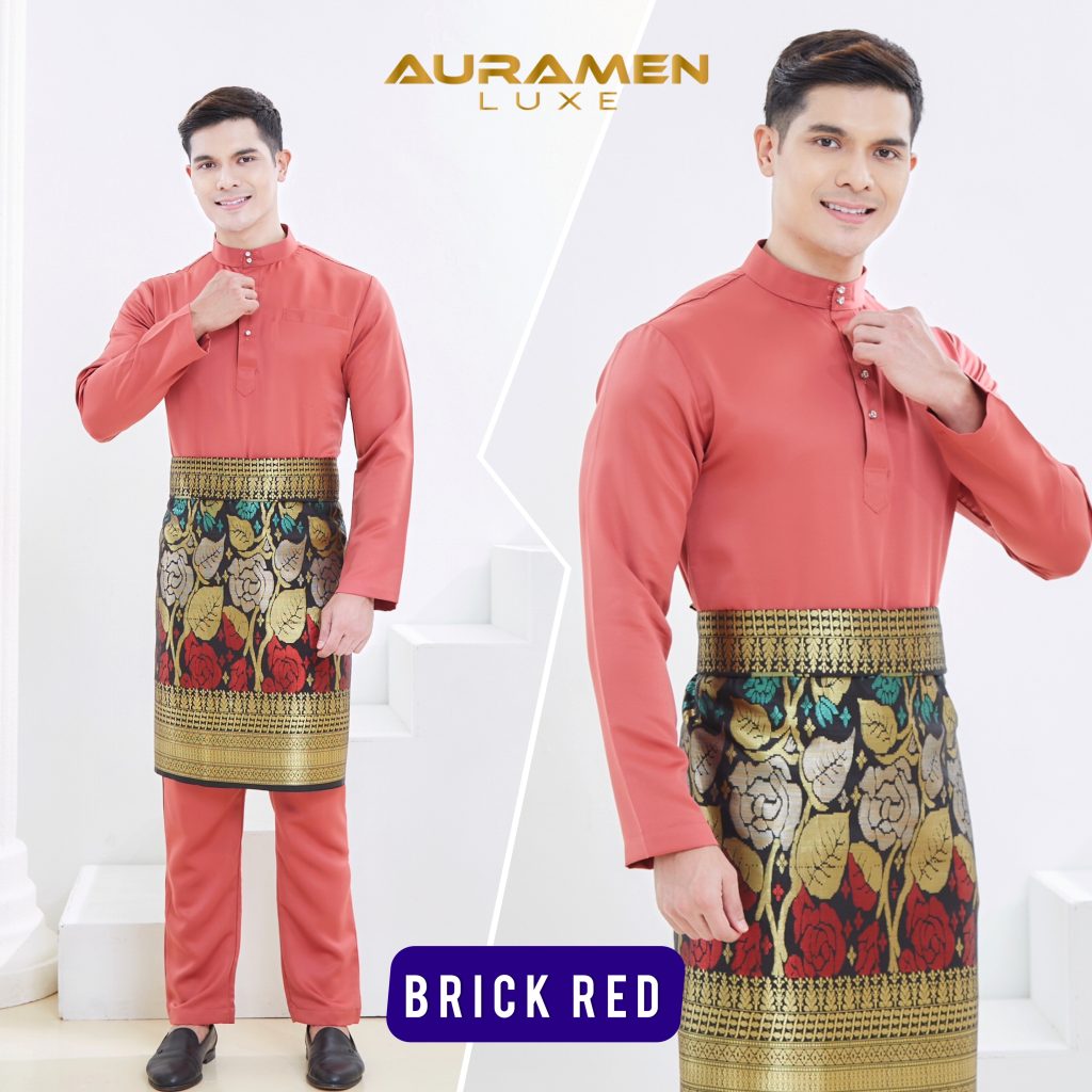 READY STOCK  ~ Baju Melayu AuraMen BRICK RED