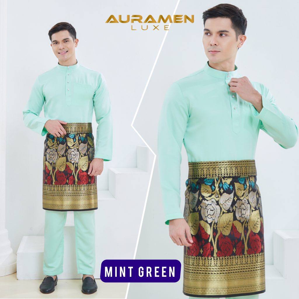 Baju Melayu AuraMenLuxe  MINT GREEN