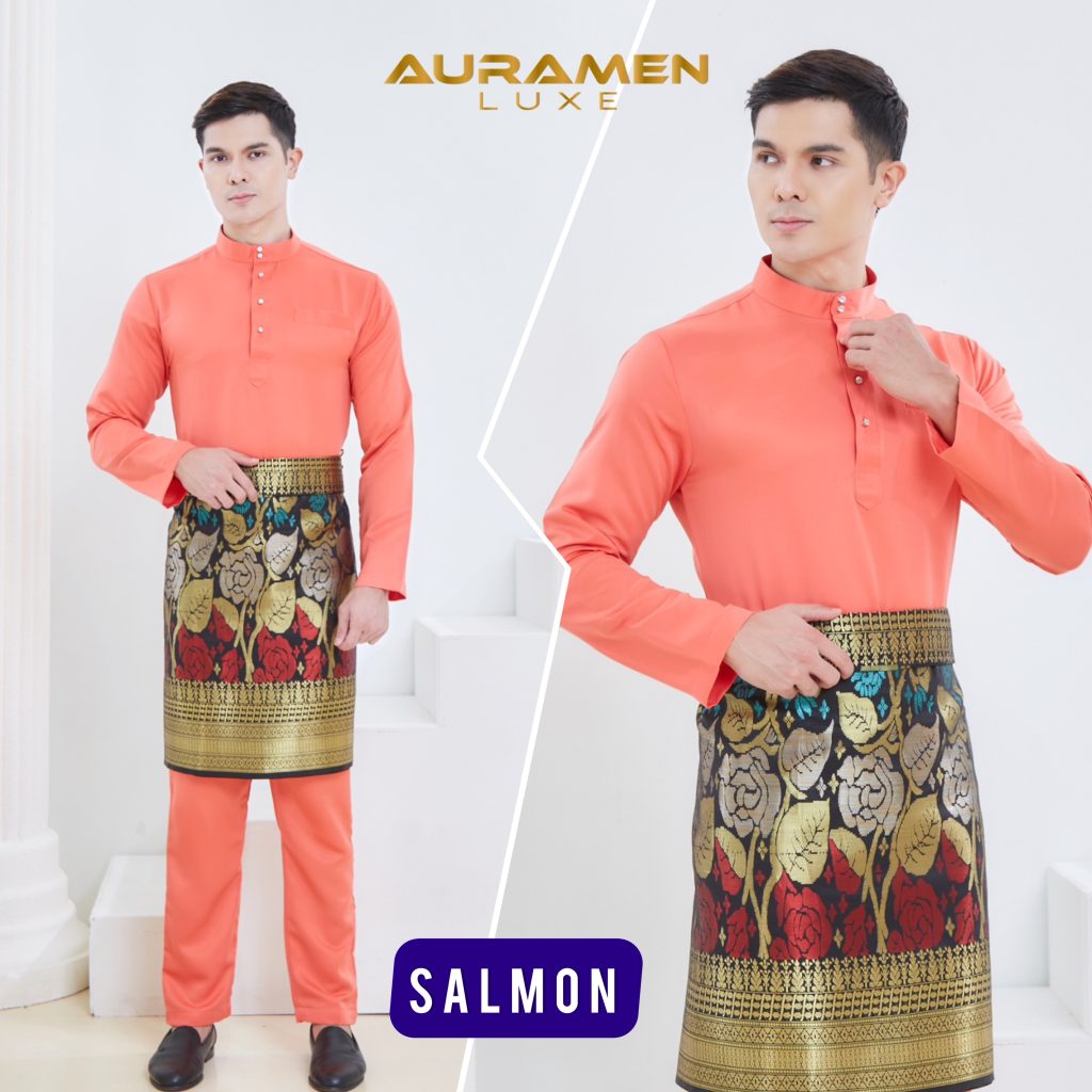 Baju Melayu AuraMenLuxe  SALMON