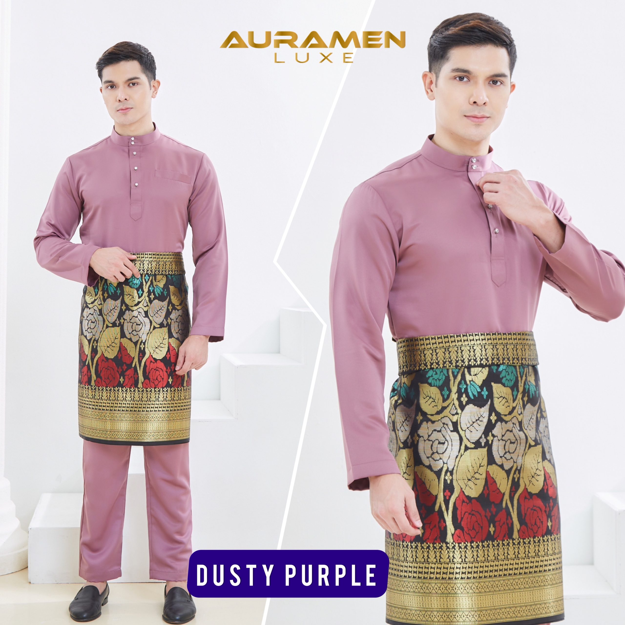 Baju Melayu AuraMenLuxe  DUSTY PURPLE