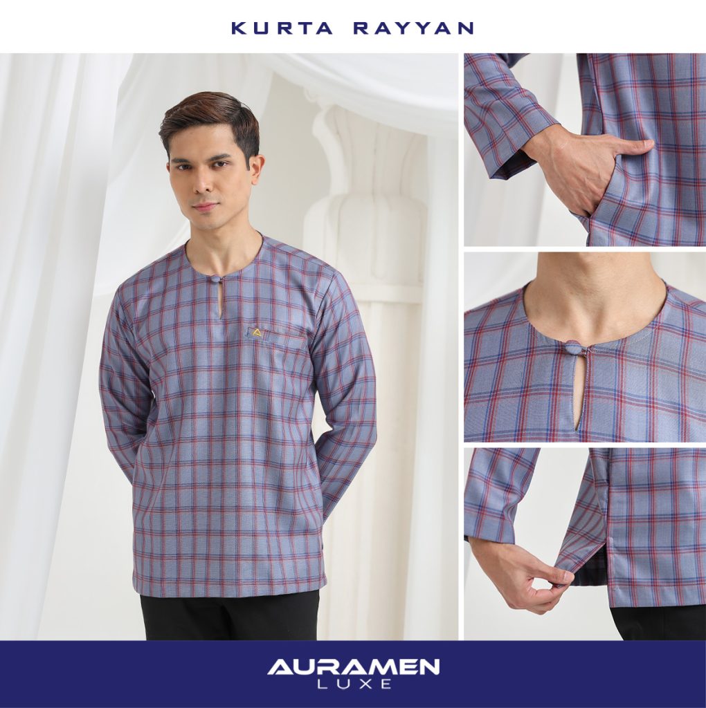 KURTA RAYYAN RED  BLUE